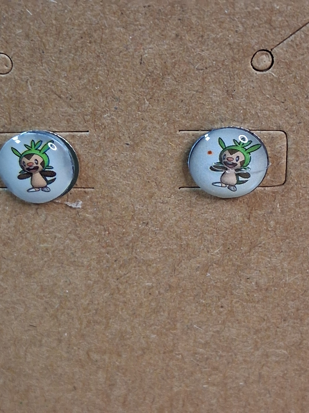 Pokemon Chespin Handmade Resin Stud Earrings